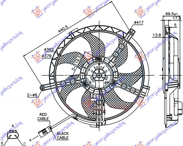 Electroventilator (2 pini)