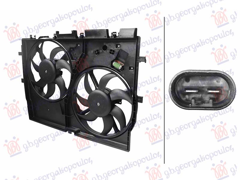Electroventilator (dublu) 2.2-2.3-3.0 D (+A/C)