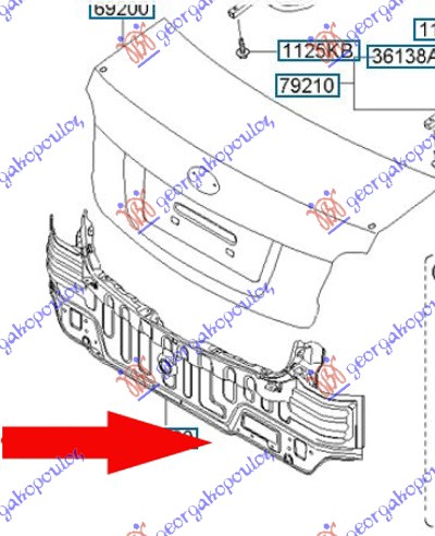 Trager spate 4D (original), poza 1 din 2
