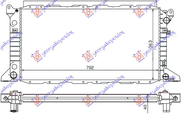 Radiator 2.0 benzină (+AC) (70x36x42) (NRF)