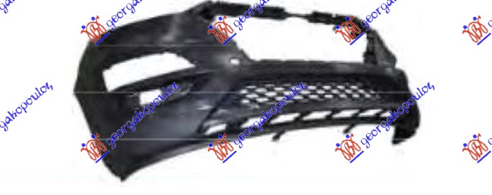 Bară față cu grilă fixă și spoiler (cu găuri bandă ornamentală)