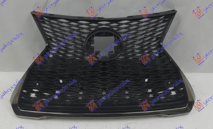 Grilă cu bandă ornamentală cromată și (cu gaură cameră) gri închis (F-SPORT)