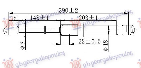 Amortizor haion S.W. (390L-800N)