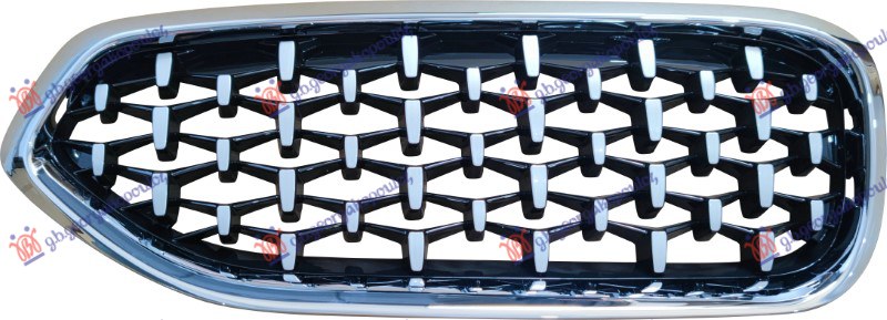Element lateral grilă cromat (diamant)
