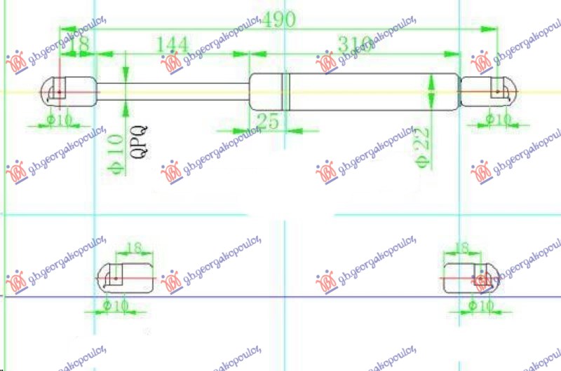 Amortizor haion (496L-830N) (MARELLI)