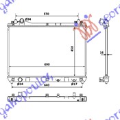 Radiator 1.9 DDiS (450x690x16) (VALEO)