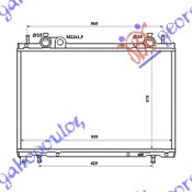 Radiator 1.9 diesel TD (375x563x42)