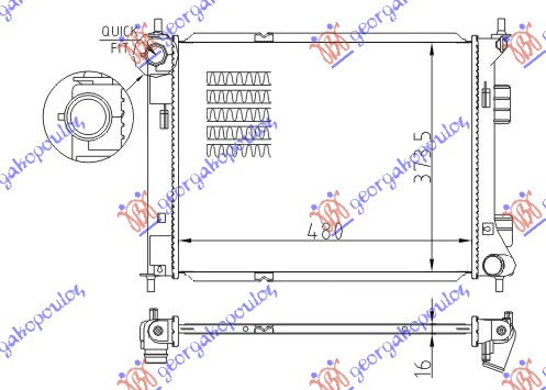 Radiator 1.4-1.6 CRDI +/- A/C manual (480x373)