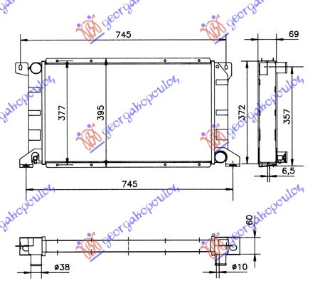 Radiator 2.5 diesel (600x335)