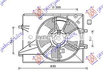 Electroventilator 1.8-2.0 benzină