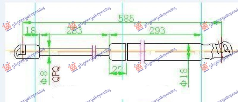Amortizor capotă motor (585L-260N)