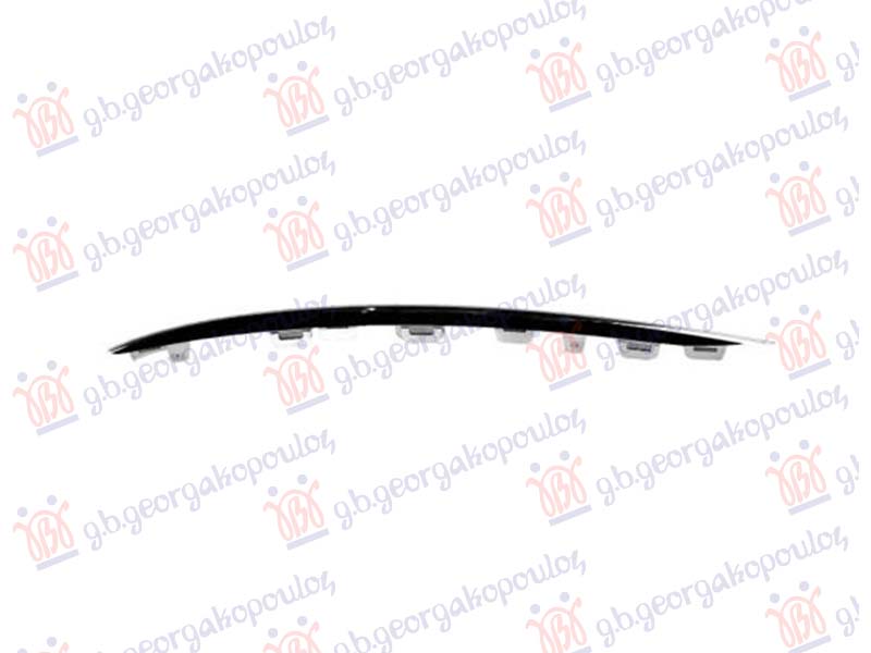 Bandă ornamentală superioară grilaj lateral bară față negru lucios (AMG-LINE)