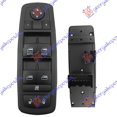 Comutator oglindă ușă față (auto).închidere centralizată (Quatern) (9+3pin)
