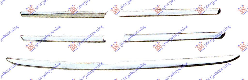 Grilă cromată (set)