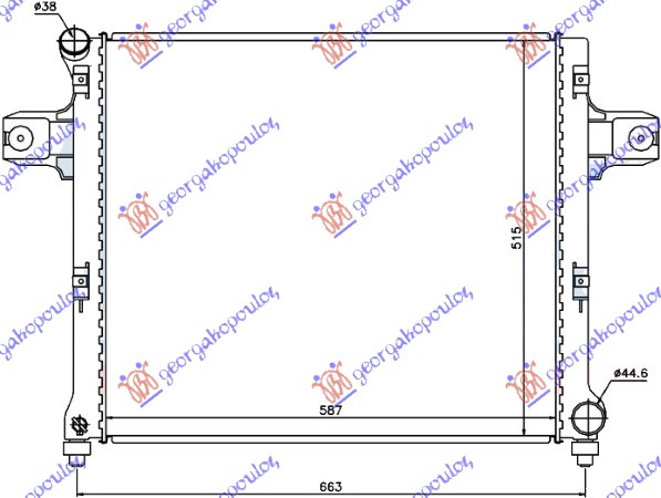 Radiator 3.0 diesel CRD (590x515x37) (NRF)