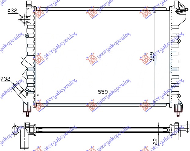 Radiator 1.8-2.0 - A/C (560x414)